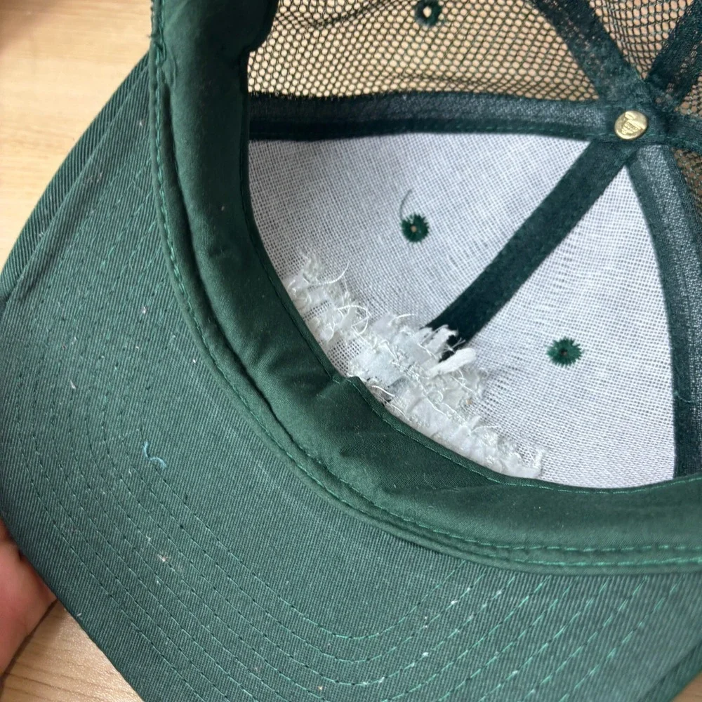 Vintage Culler Land Surveying Company Hat Cap Snap Back Green Adjustable‎
